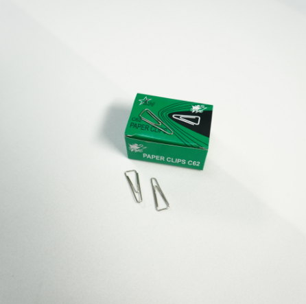 Ghim cài tam giác C62 ( đủ 100 chiếc/hộp ) / Triangle paper clip C62