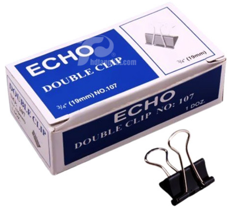 Kẹp sắt đen 19mm / Douple clip