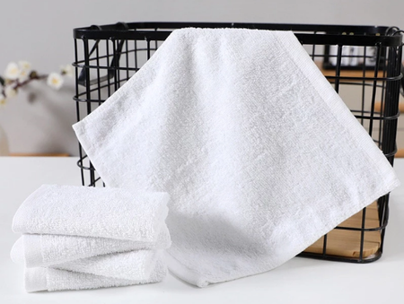 Khăn vuông trắng thick / White cotton cloth thick