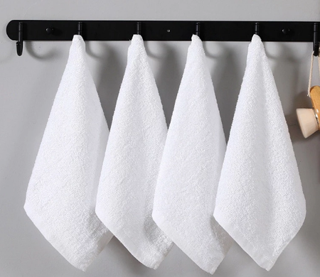 Khăn vuông trắng thick / White cotton cloth thick