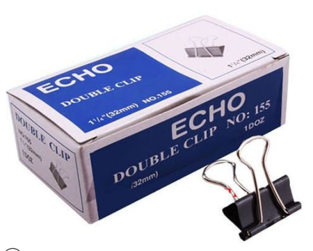 Kẹp sắt đen 32mm / Douple clip