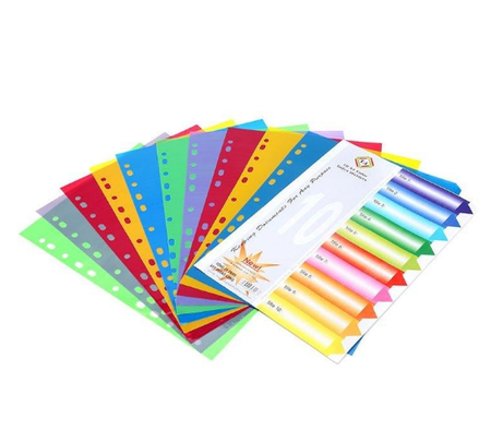 Chia file 10 màu nhựa/ plastic file