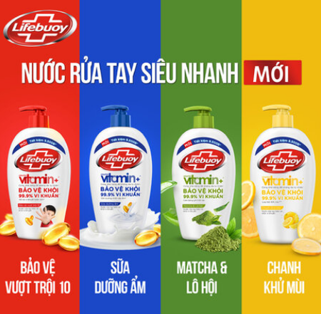Nước rửa tay Lifebouy / Water clearn lifebouy 180g