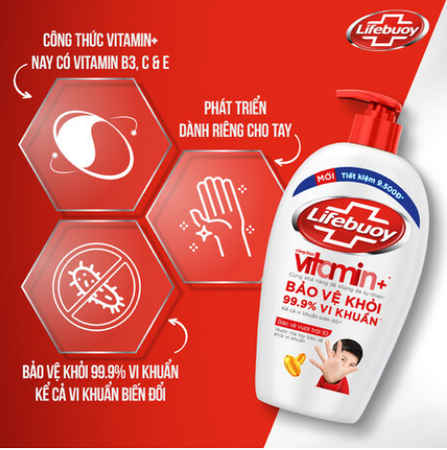 Nước rửa tay Lifebouy / Water clearn lifebouy 180g