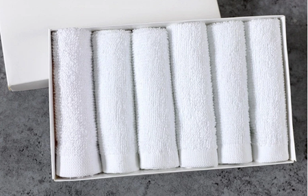 Khăn vuông trắng thick / White cotton cloth thick