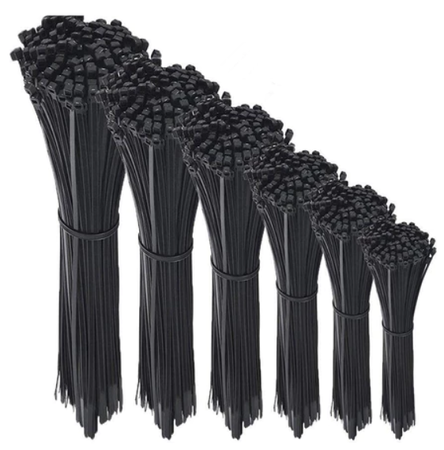 1kg Lạt nhựa - Dây rút nhựa, trắng - đen nhiều kích cỡ